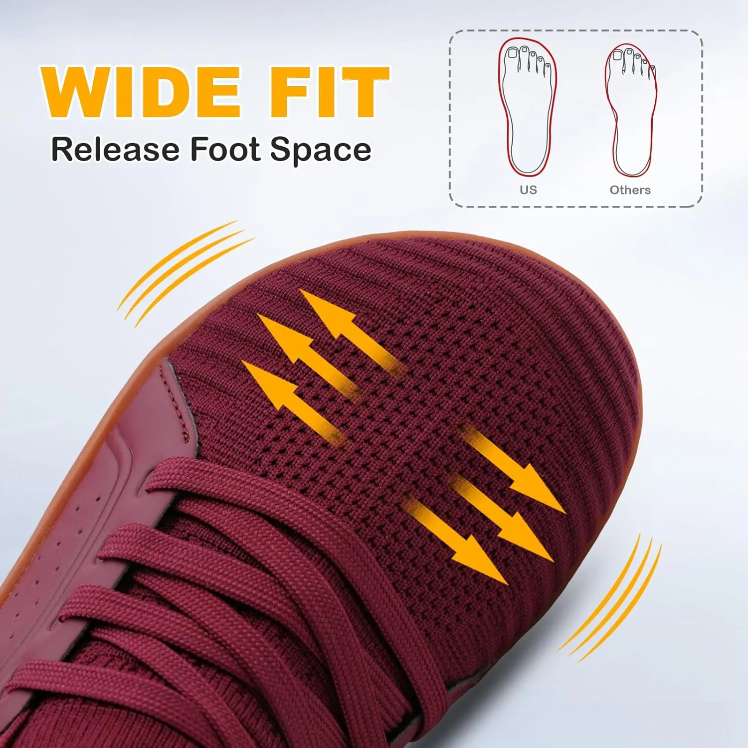LeIsfIt Womens Walking Shoes Wide Toe Barefoot Shoes Breathable Minimalist Zero Drop Sneakers