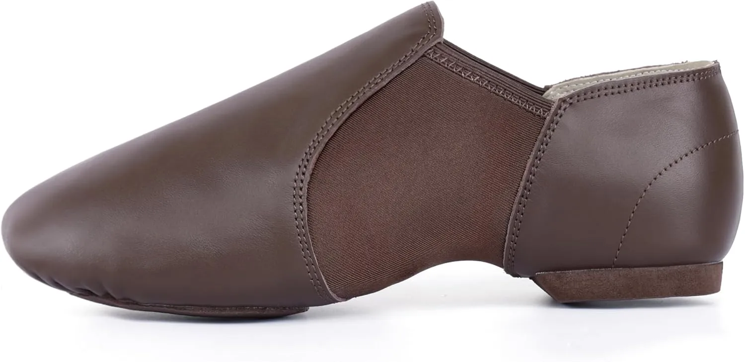 Linodes Leather Jazz Shoe Slip On for Girls and Boys (Toddler/Little Kid/Big Kid)