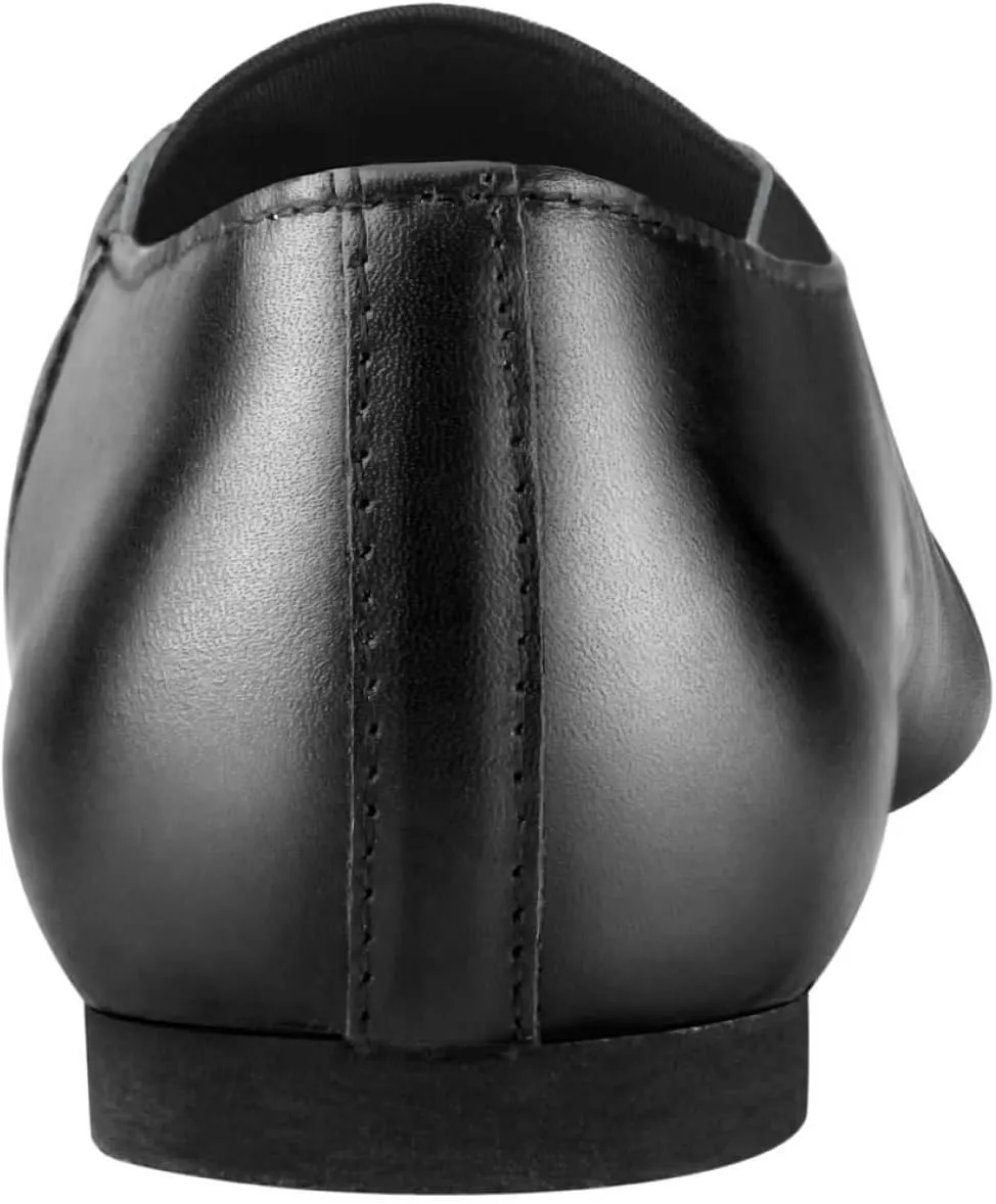 Linodes Leather Jazz Shoe Slip On (Toddler/Little Kid/Big Kid) with Elastic Top Piece
