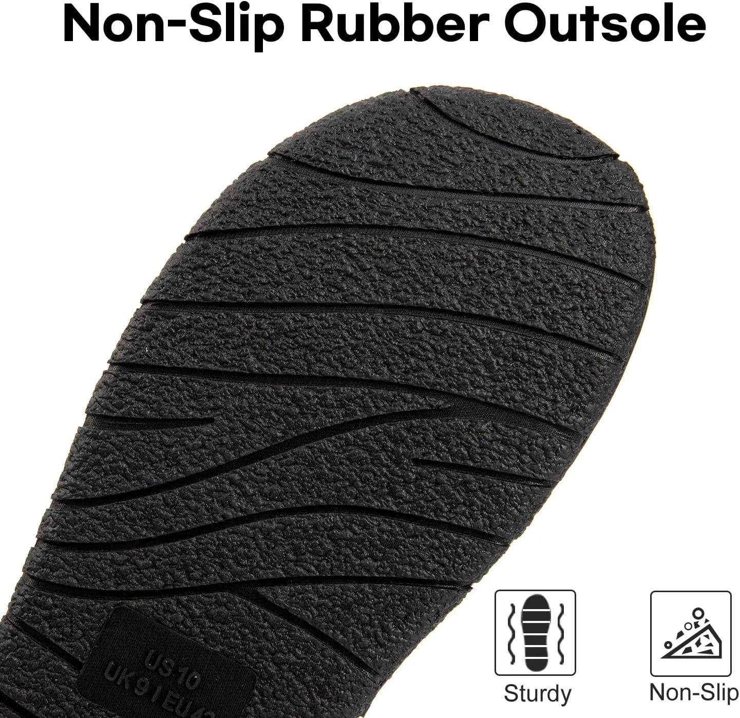 LongBay Mens Outdoor Slippers Two Tone Memory Foam Slip On Indoor House Shoes Loafers