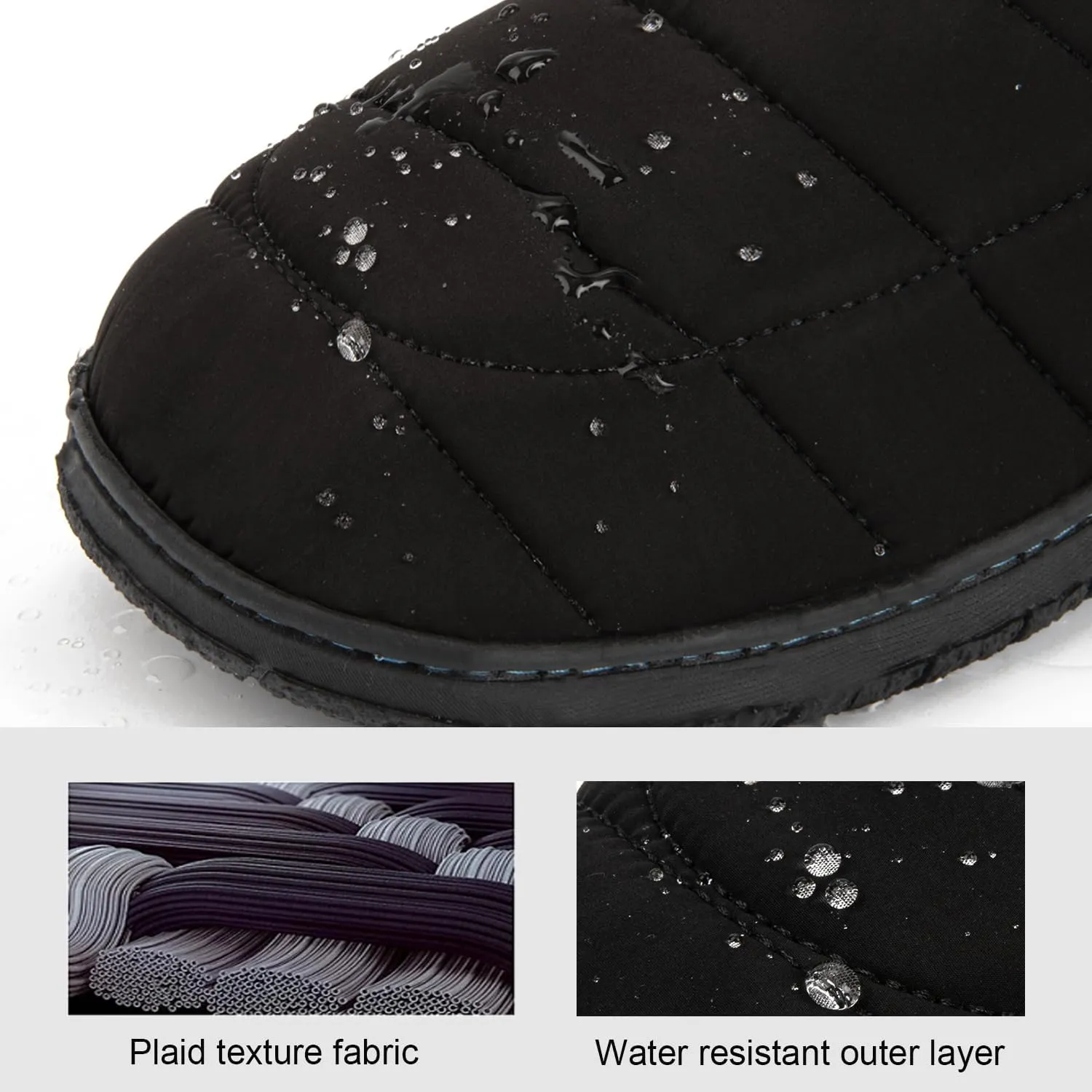 LongBay Mens Outdoor Slippers Two Tone Memory Foam Slip On Indoor House Shoes Loafers