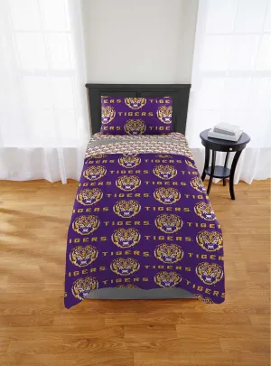 LSU Tigers Twin Rotary Bed In a Bag Set