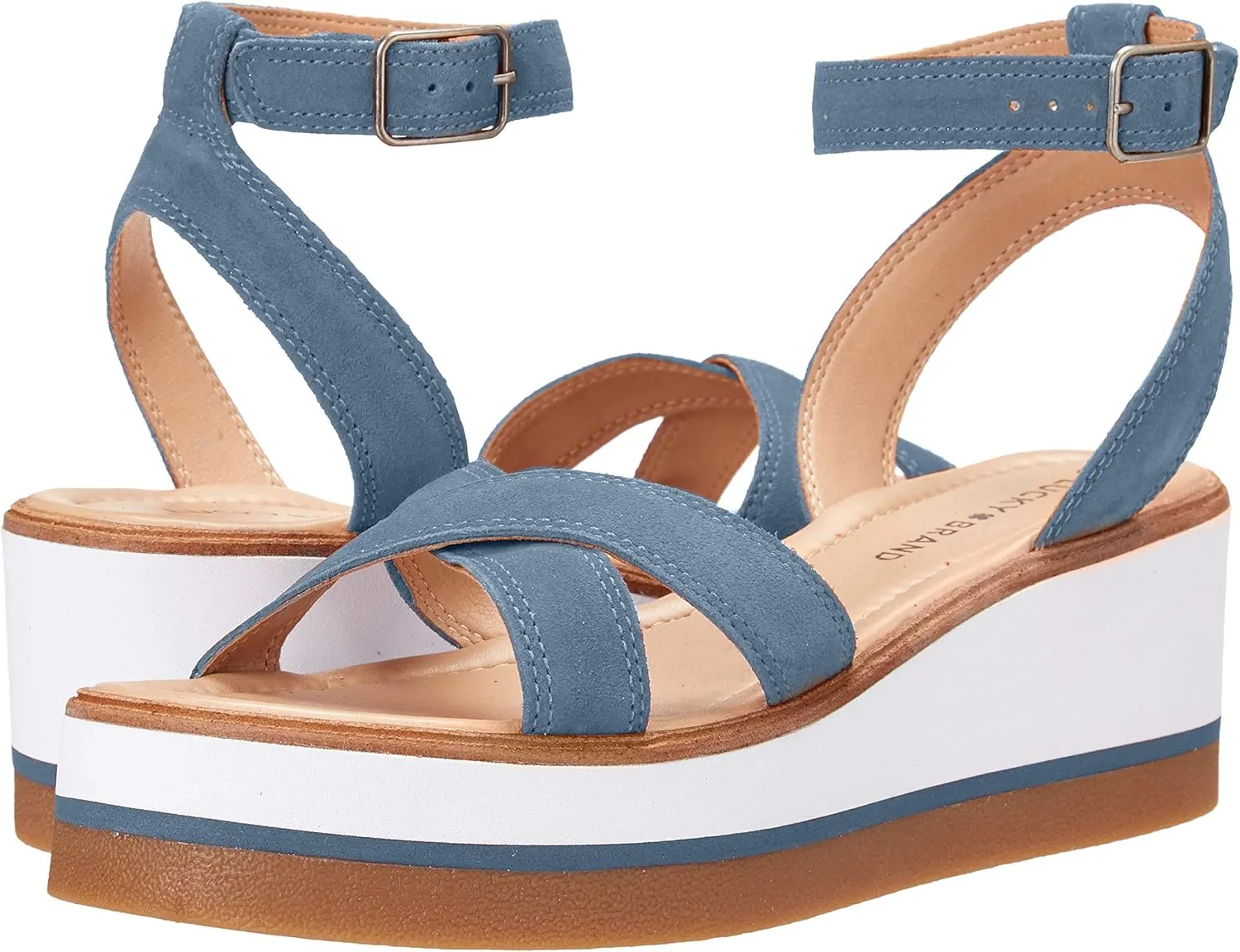 Lucky Brand Women's Tarhi Ankle Strap Wedge