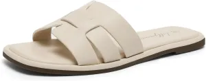 Luffymomo Womens Slip on Flat Sandals Comfortable Summer Casual Slides Sandals