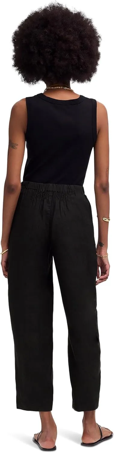 Madewell womens Barrel Flat Front E-back Linen Pull on