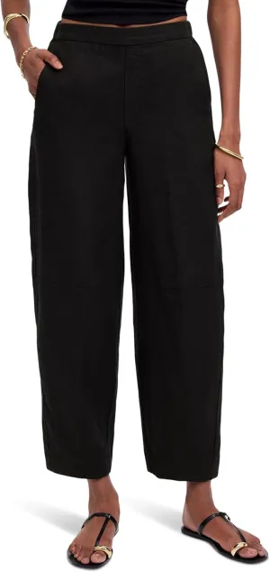 Madewell womens Barrel Flat Front E-back Linen Pull on