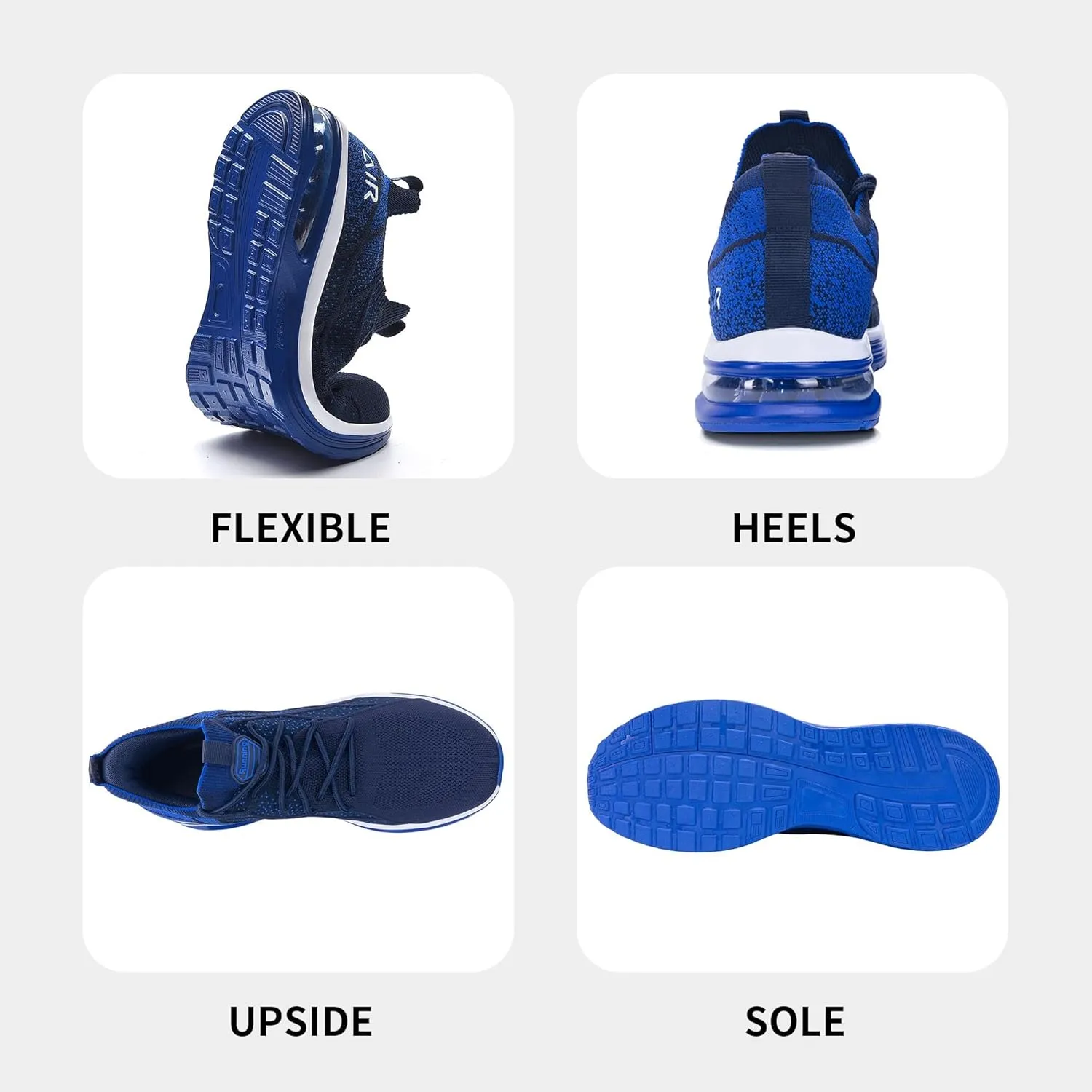 MAFEKE Mens Air Running Shoes Slip On Tennis Sneakers Lightweight Athletic Gym Jogging Fitness Sport Walking Shoes US 7-13