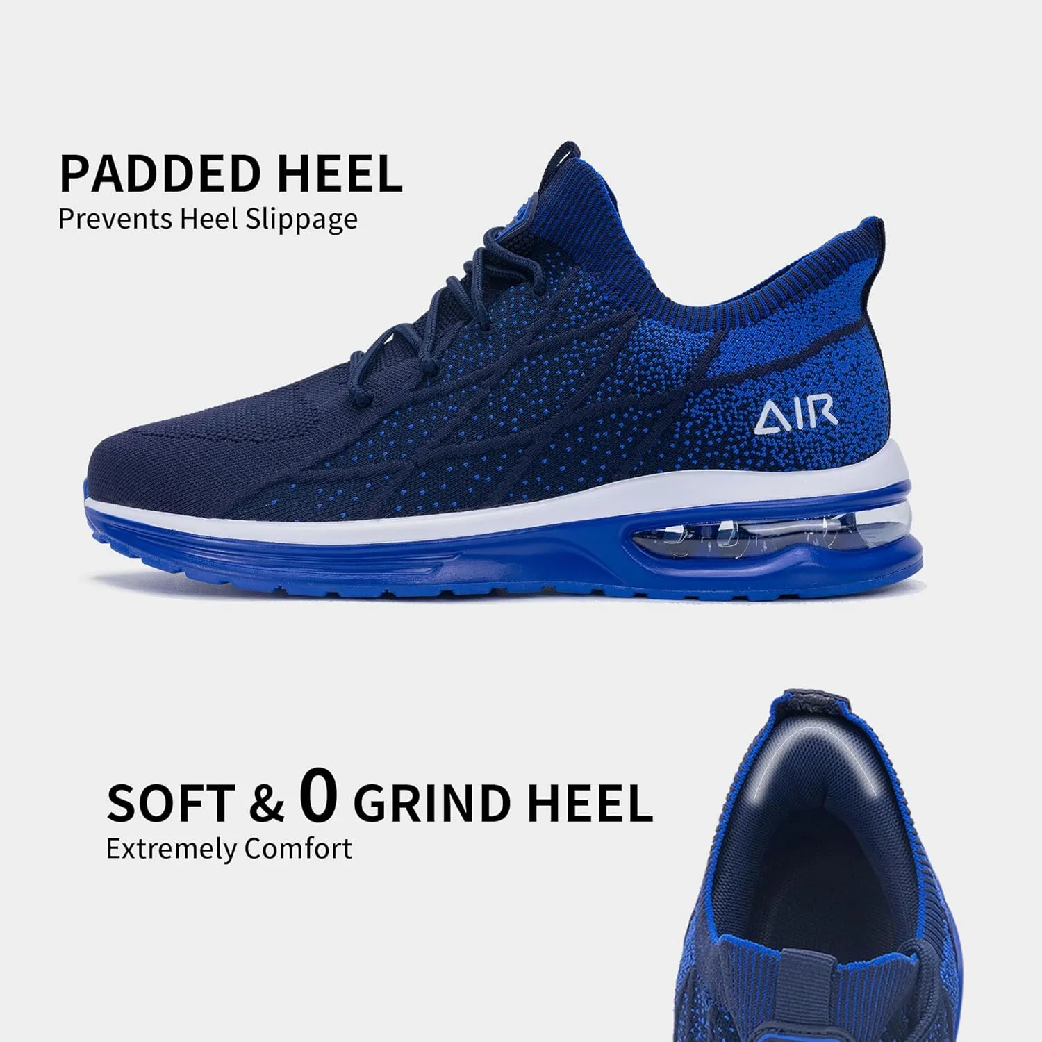 MAFEKE Mens Air Running Shoes Slip On Tennis Sneakers Lightweight Athletic Gym Jogging Fitness Sport Walking Shoes US 7-13