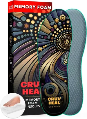 Memory Foam Shoe Inserts - for Men and Women - Extra Cushion Insoles - Soft and Comfortable (Men 6 - Women 7)