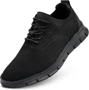Mens Business Oxford Shoes Mesh Casual Sneakers Lightweight Breathable Work Office Dress Shoes Comfortable Walking Trainers for Men