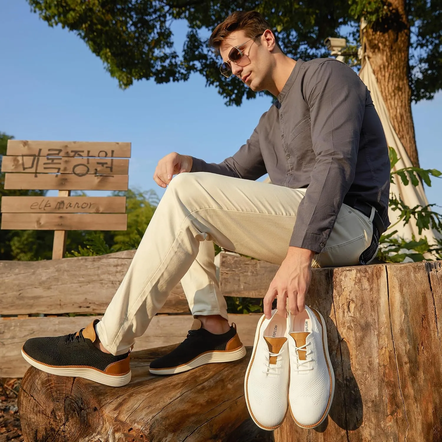 Men's Casual Dress Sneakers Oxfords Business Mesh Walking Shoes Breathable Tennis Shoe Lightweight Work Shoes Zapatos para Hombre