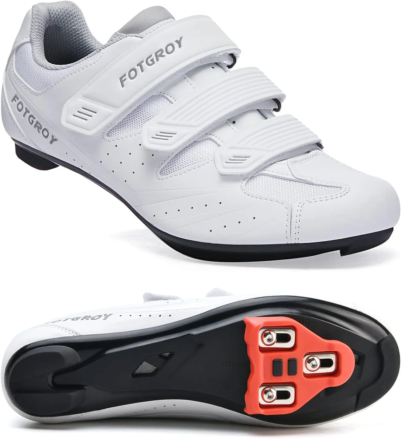 Mens Cycling Shoes Womens Peloton Shoes Compatible with SPD ARC Look Delta with Cleats, Unisex Spin Shoe Riding Indoor Road Bike Shoe