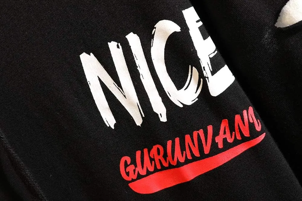 Men's Fashion Trends Hoodies Hip Hop Patchwork Sweater Hoodie Top