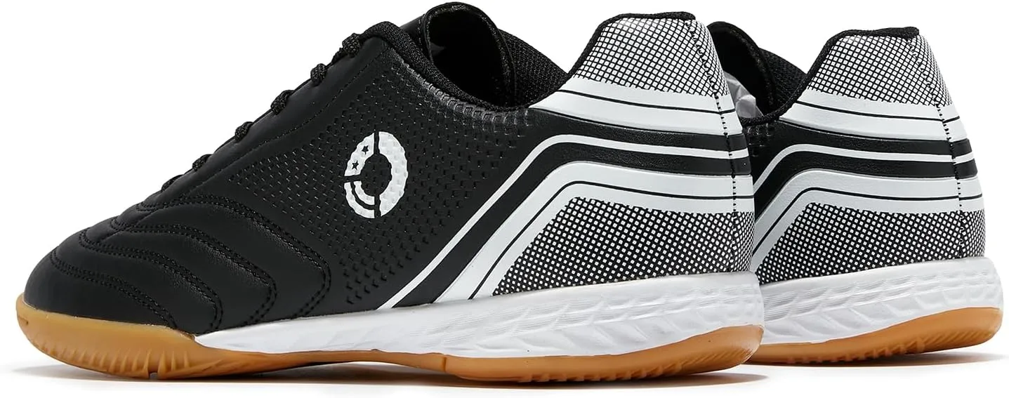 Men's Indoor Soccer Cleats Trainer Rubber Futsal Shoes for Athletic Flat Outsole Training Sneaker