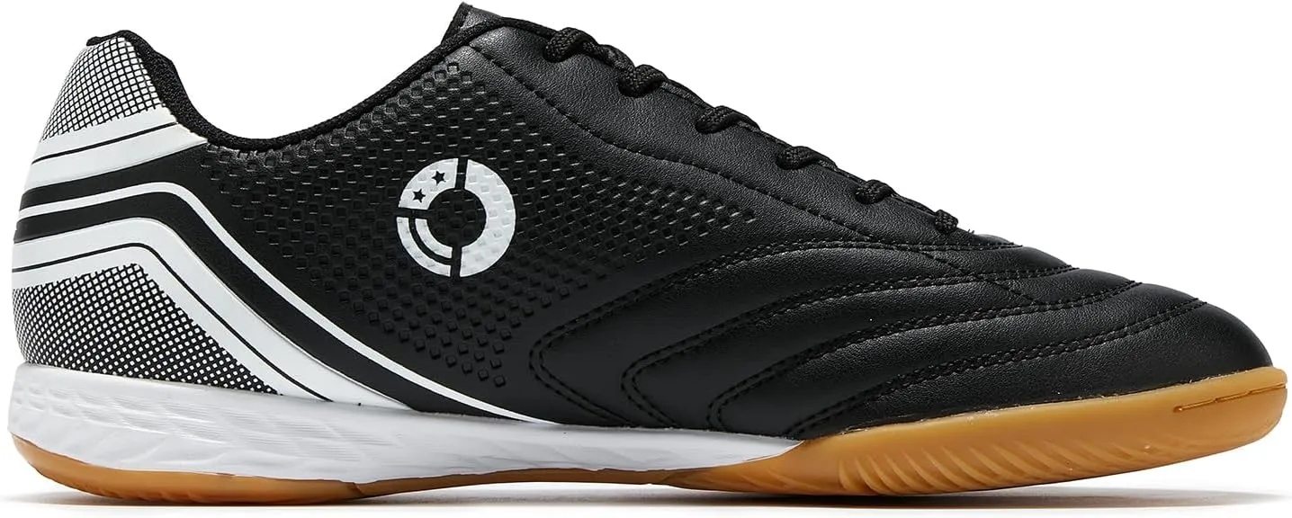 Men's Indoor Soccer Cleats Trainer Rubber Futsal Shoes for Athletic Flat Outsole Training Sneaker