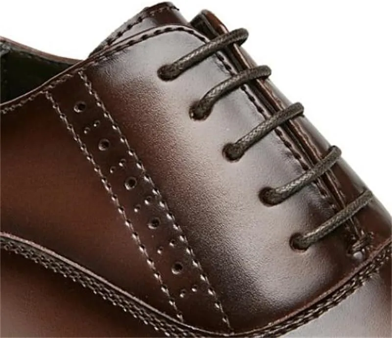 Men's Lace-up Business Formal Three-Joint Gentleman's Single Shoes Breathable Comfortable Suitable for Wedding Office Oxford Dress Shoes