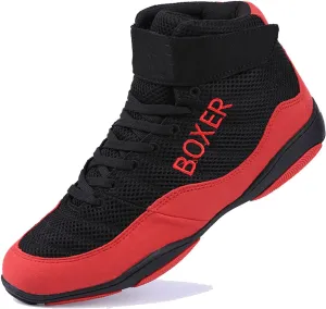 Mens' Lightweight Wrestling Shoes Unisex Breathable Fitness Shoes for Wrestling Boxing Weightlifting