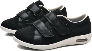 Mens Memory Foam Slippers, Autumn Models Mesh Breathable Non-slip House Slippers, Strap Adjustable Comfortable Light Air Cushion Leisure House Shoes