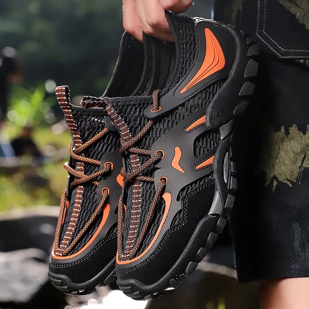 Men's Outdoor Hiking Shoes Summer Fashion Mesh Breathable Travel Shoes Field Adventure