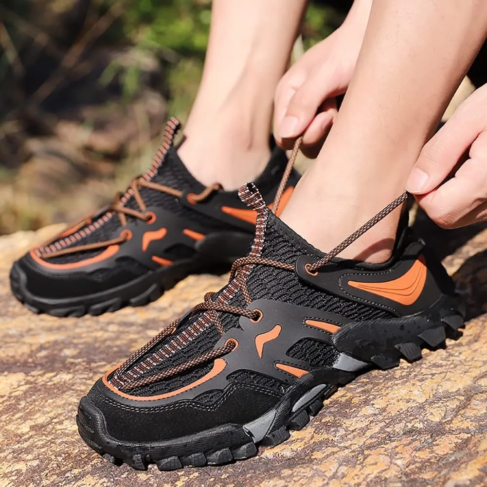 Men's Outdoor Hiking Shoes Summer Fashion Mesh Breathable Travel Shoes Field Adventure