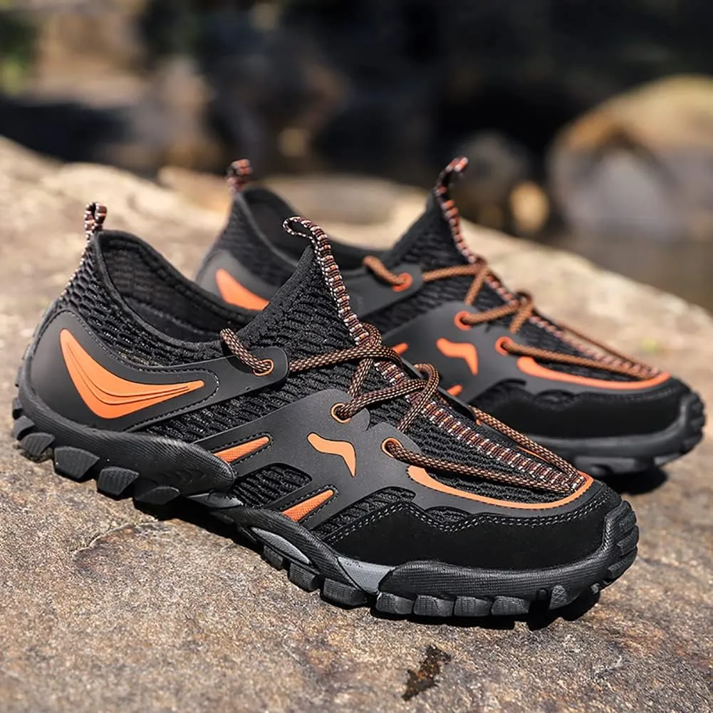 Men's Outdoor Hiking Shoes Summer Fashion Mesh Breathable Travel Shoes Field Adventure