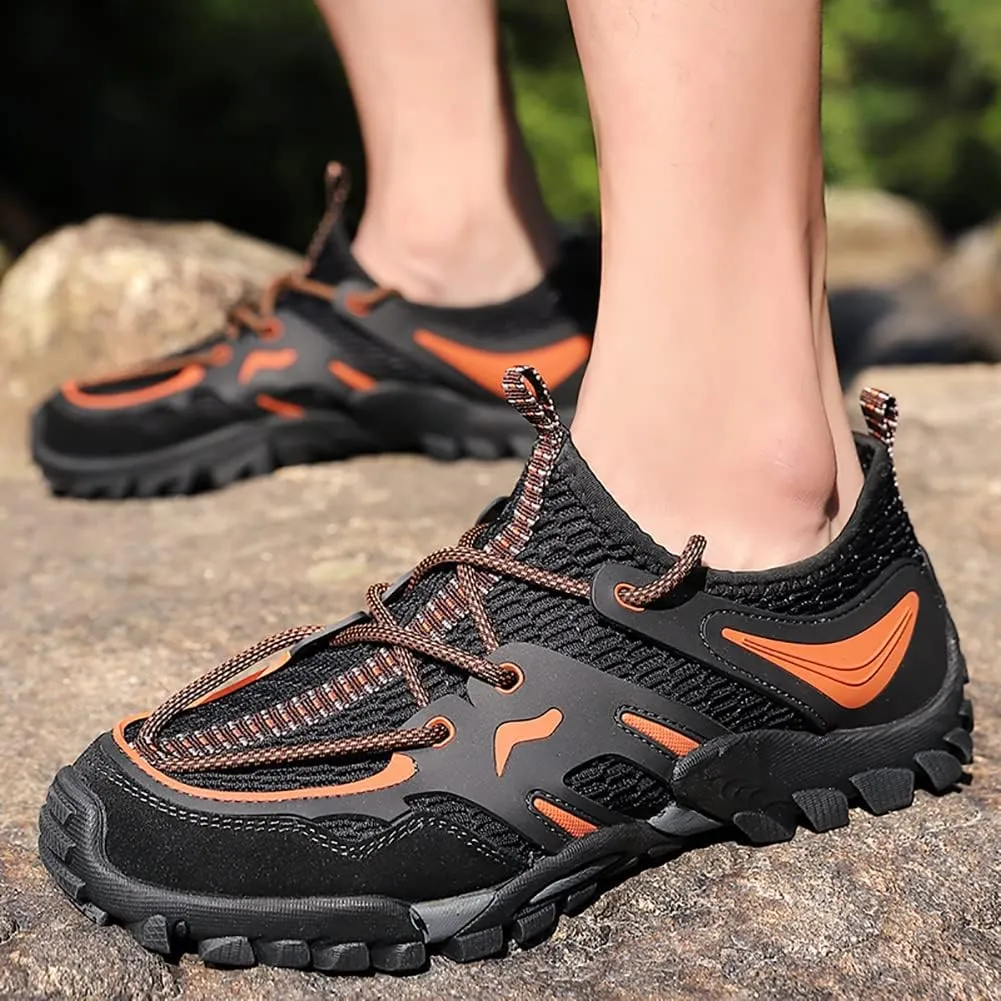 Men's Outdoor Hiking Shoes Summer Fashion Mesh Breathable Travel Shoes Field Adventure
