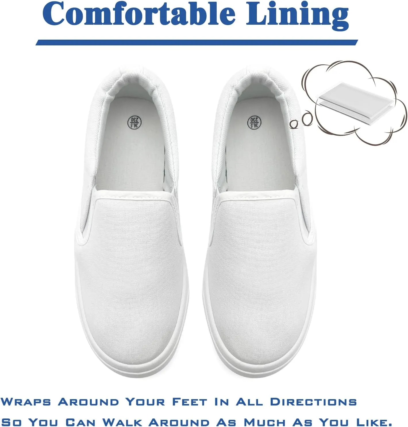 Men's Slip On Loafers Classic Canvas Shoes Casual Comfortable Flat Leisure Vintage Breathable Lightweight Dress Walking Sneakers