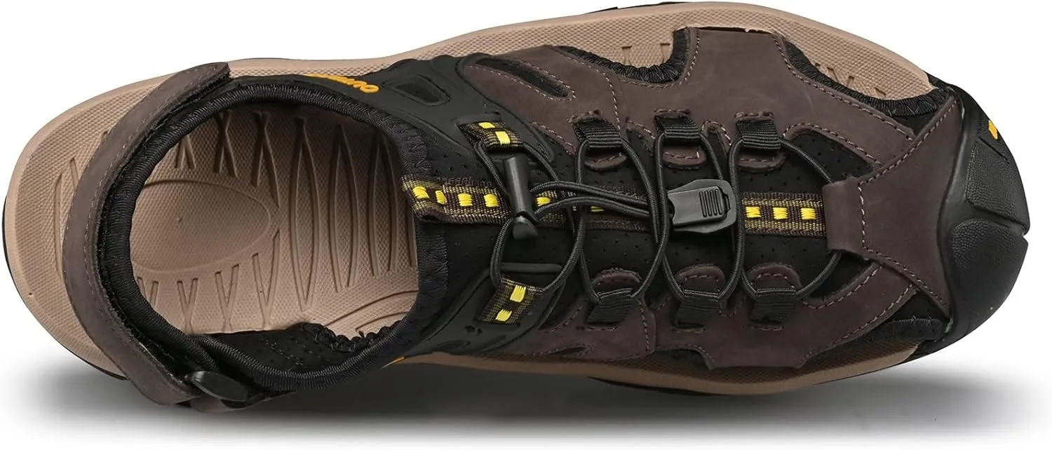 Men's Sport Sandals Outdoor Hiking Sandals Closed Toe Water Sandals Casual Lightweight Summer Breathable Beach Shoes