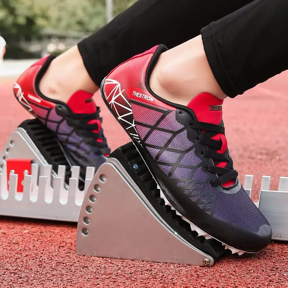 Mens Womens Boys Girls Spikes Athletics Racing Running Shoes Track and Field Sneaker …
