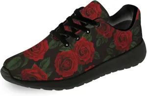Mens Womens Rose Shoes Lightweight Running Tennis Gym Athletic Shoes Walking Sneakers Gifts for Him Her