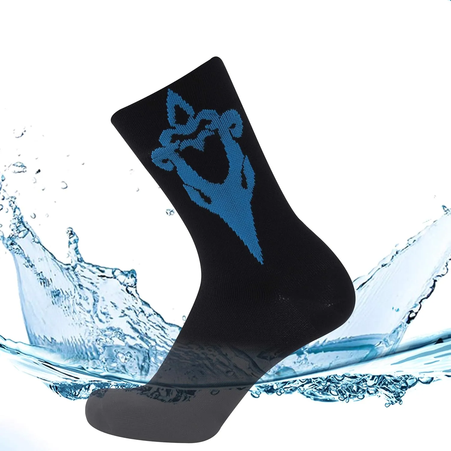 Merino Wool Waterproof Socks, Men Women Breathable Hiking Cycling Wading Socks