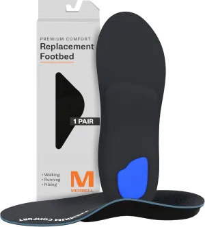 MERRELL Premium Comfort Insoles for Women-Orthotic Insoles with Slow Rebound Memory Foam & Semi-Rigid Cork Layer for support - Plantar Fasciitis Relief, Work Boot, Hiking/For Low to Medium Arch Height