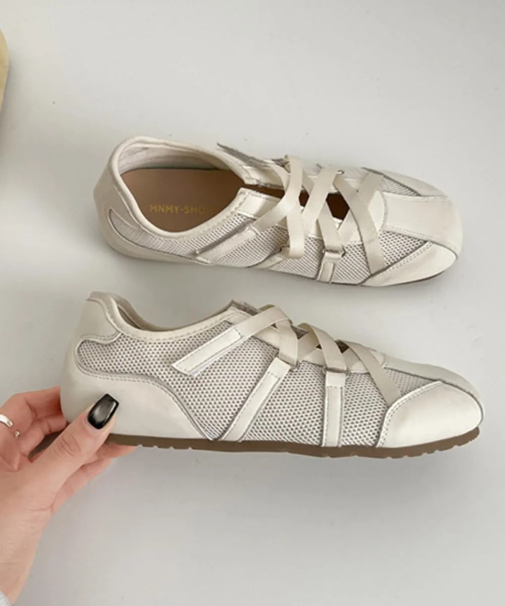Mesh Sneakers for Women with Ballet Flat Suede Shoes Comfort Walking Shoes for Casual Outfits Daily Wear Urban Adventure