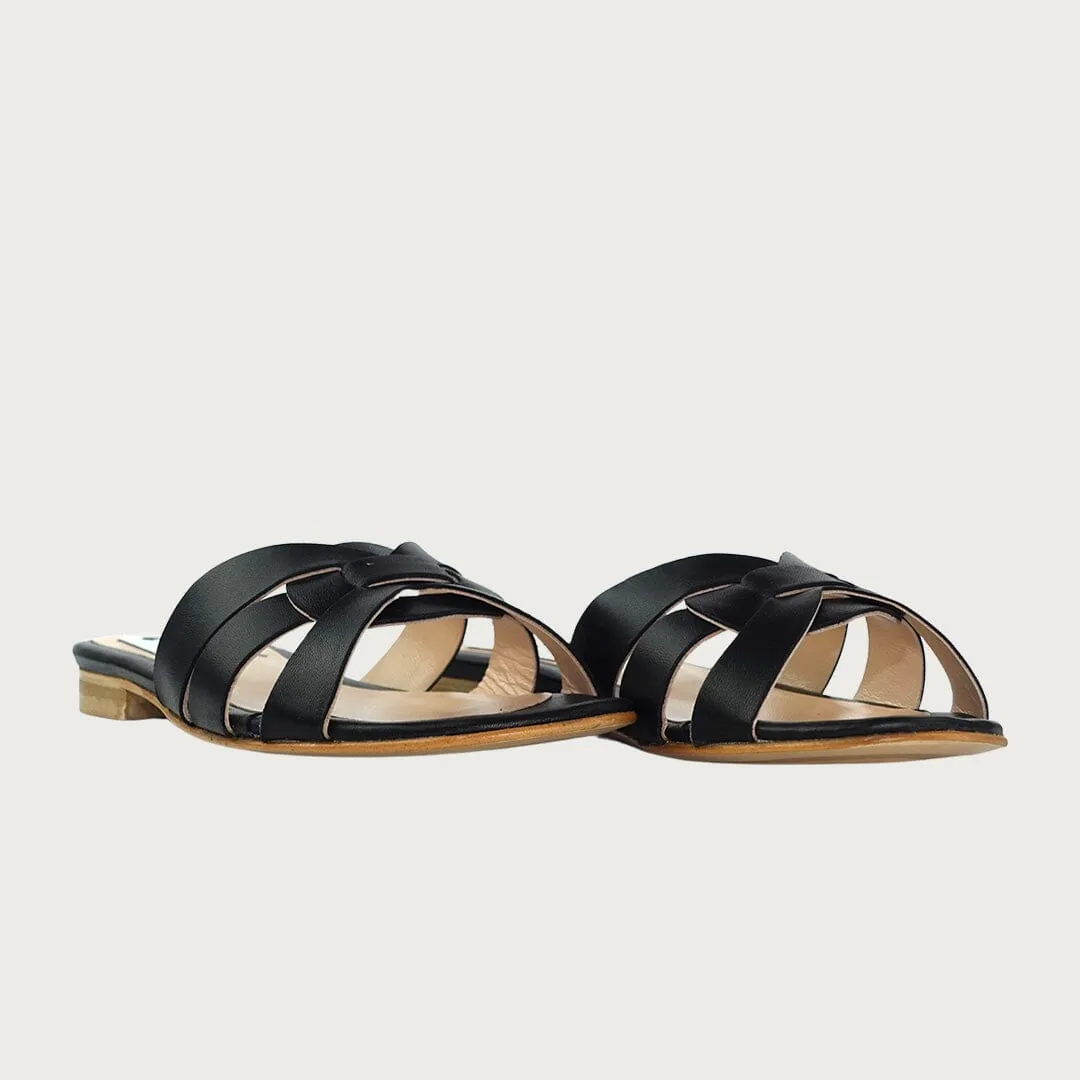 Mindy Black Leather