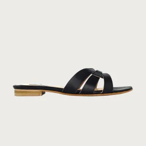 Mindy Black Leather