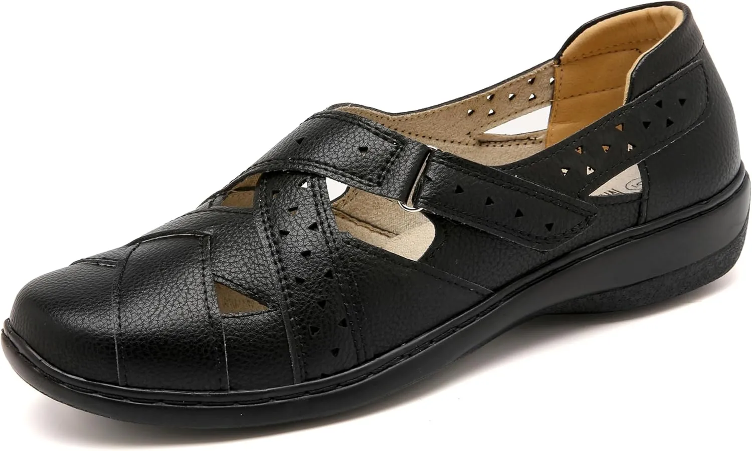 Mishansha Women's Slip On Loafers Closed Toe Flat Sandals Comfort Walking Shoes