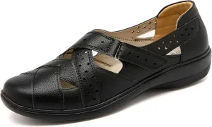 Mishansha Women's Slip On Loafers Closed Toe Flat Sandals Comfort Walking Shoes