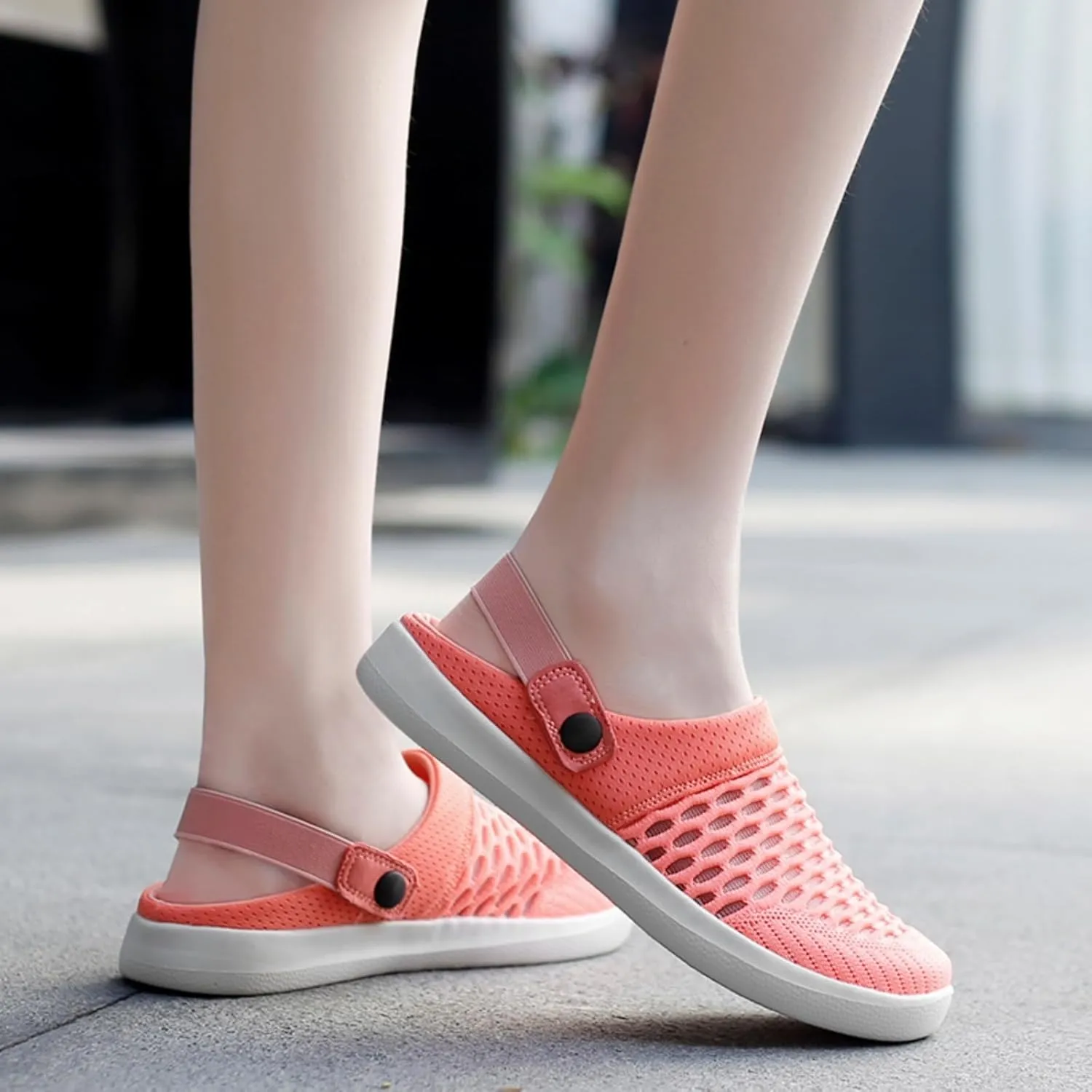 Mmoneyake Mules Clogs for Women Unisex Garden Clogs Shoes Breathable Summer Orthotic Walking Slippers Mesh Slippers Non-Slip Outdoor Beach Sandals Quick Drying Sandals Open Back Slip On Shoes