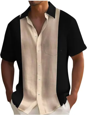 Muscularfit Mens Beach Button Down Shirt Summer Hawaiian Short Sleeve Causal Business Shirts Plus Size Vacation Outfit 2025
