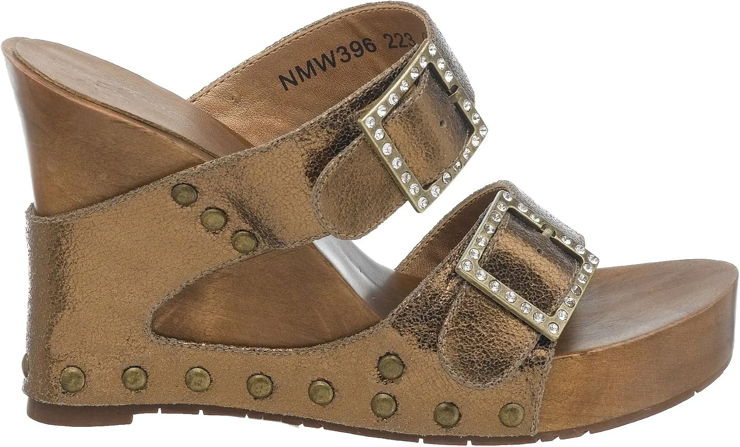 Naughty Monkey Women's Vegas 2 Strap Wedge Sandal