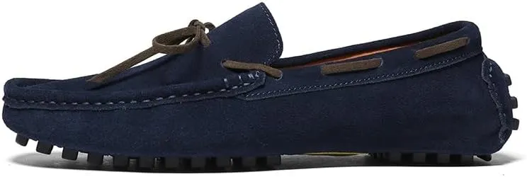 New Men's Shoes Mens Loafers Suede Leather Moccasins Driving Loafers Boat Shoes Simple Comfortable Flexible Flat Heel Lightweight Resistant Casual