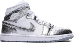 NIKE Jordan Women's Air 1 Mid SE White/Metallic Silver (FN5031 001) - 7.5