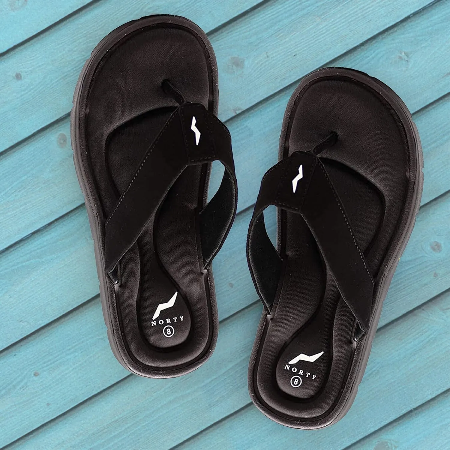NORTY Mens Memory Foam Footbed Comfort Casual Sandal Slip On Shoe