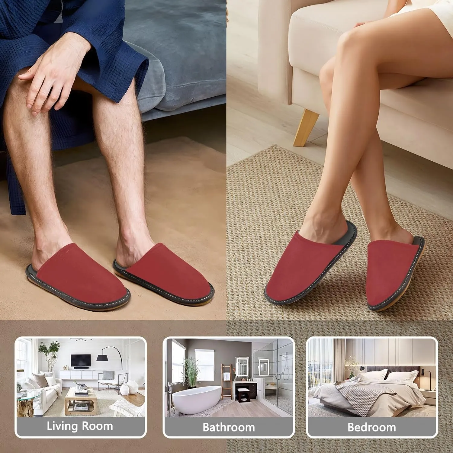 ODAWA Leopard Print Warm Shoe House Slippers for Grandma Mom, Fall House Slippers with Memory Foam Anti-Skid Sole