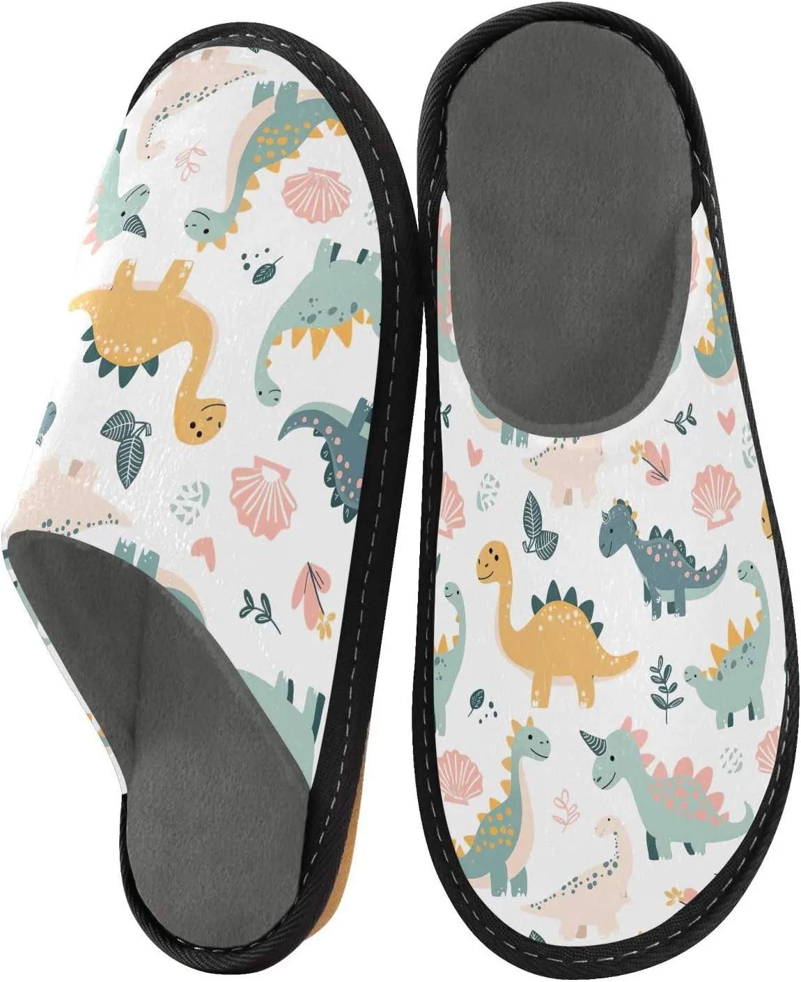 ODAWA Zebra Yellow Male Shoe House Slippers Memory Foam Plush Mens Slip on House Shoes