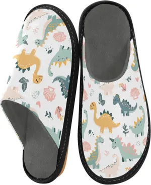 ODAWA Zebra Yellow Male Shoe House Slippers Memory Foam Plush Mens Slip on House Shoes