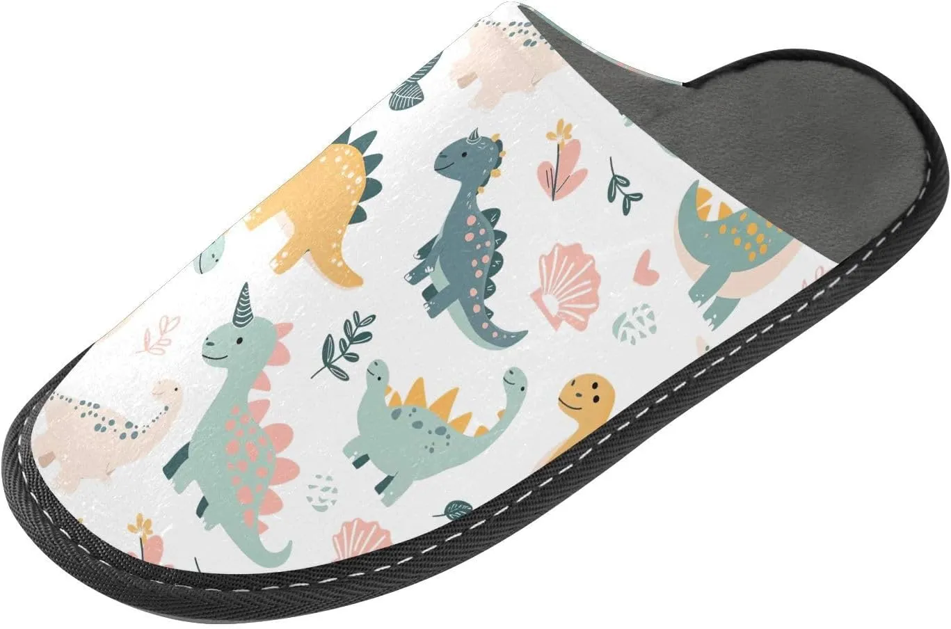 ODAWA Zebra Yellow Male Shoe House Slippers Memory Foam Plush Mens Slip on House Shoes