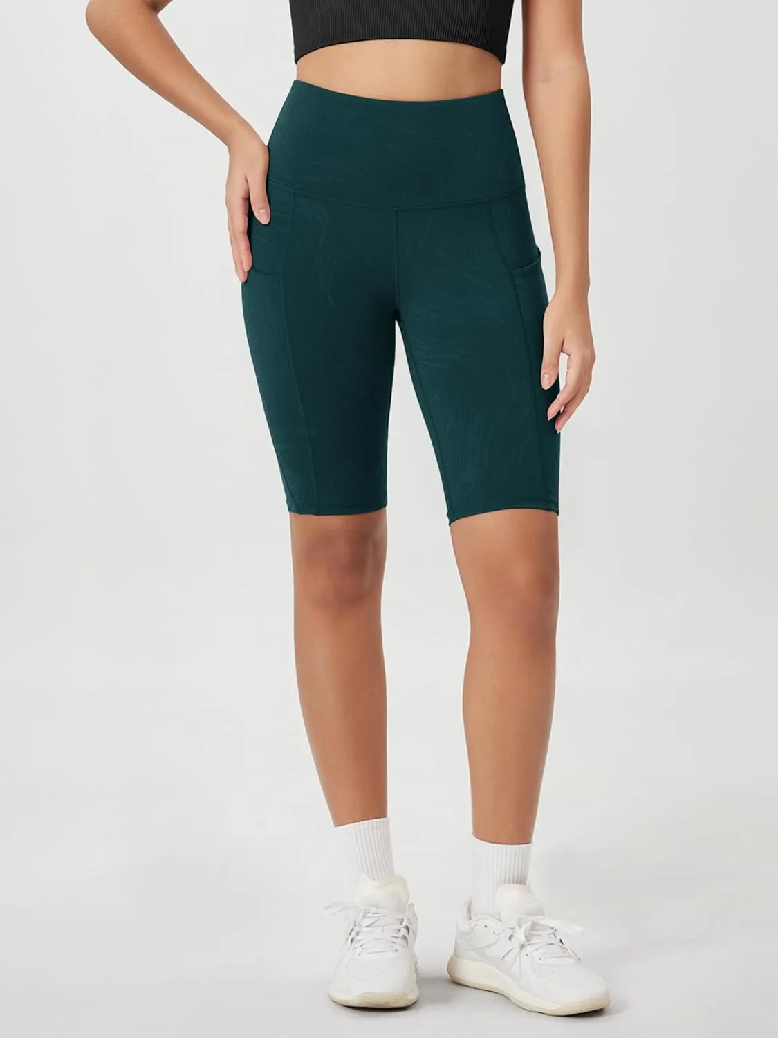 ODODOS Women's Tummy Control Biker Shorts 2.0 with Pockets High Waist Athletic Workout Yoga Shorts-5" / 8" / 10" Inseam