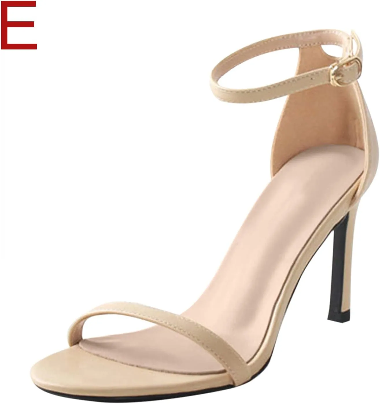 oiangi Womens Glitter Flock Stiletto Sandals Summer Ankle Strap Thin Band Strap Buckle High Heels Sexy Temperament Ladies Casual Shoes Sandalias