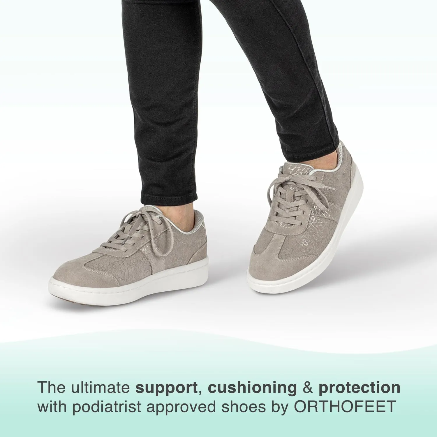 Orthofeet Women's Orthopedic Leather Stroll Casual Shoe
